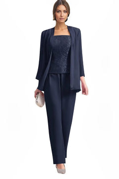 Averil | Three-Piece Chiffon Pant Suit