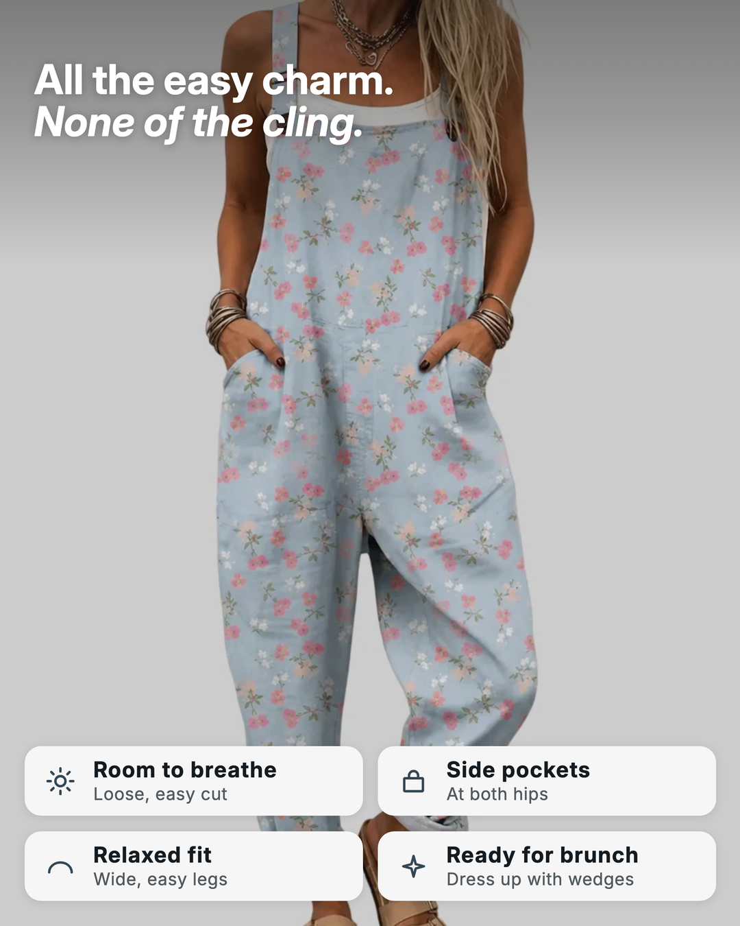 Shirley | Soft Floral Jumpsuit benefits