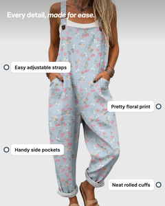 Shirley | Soft Floral Jumpsuit details