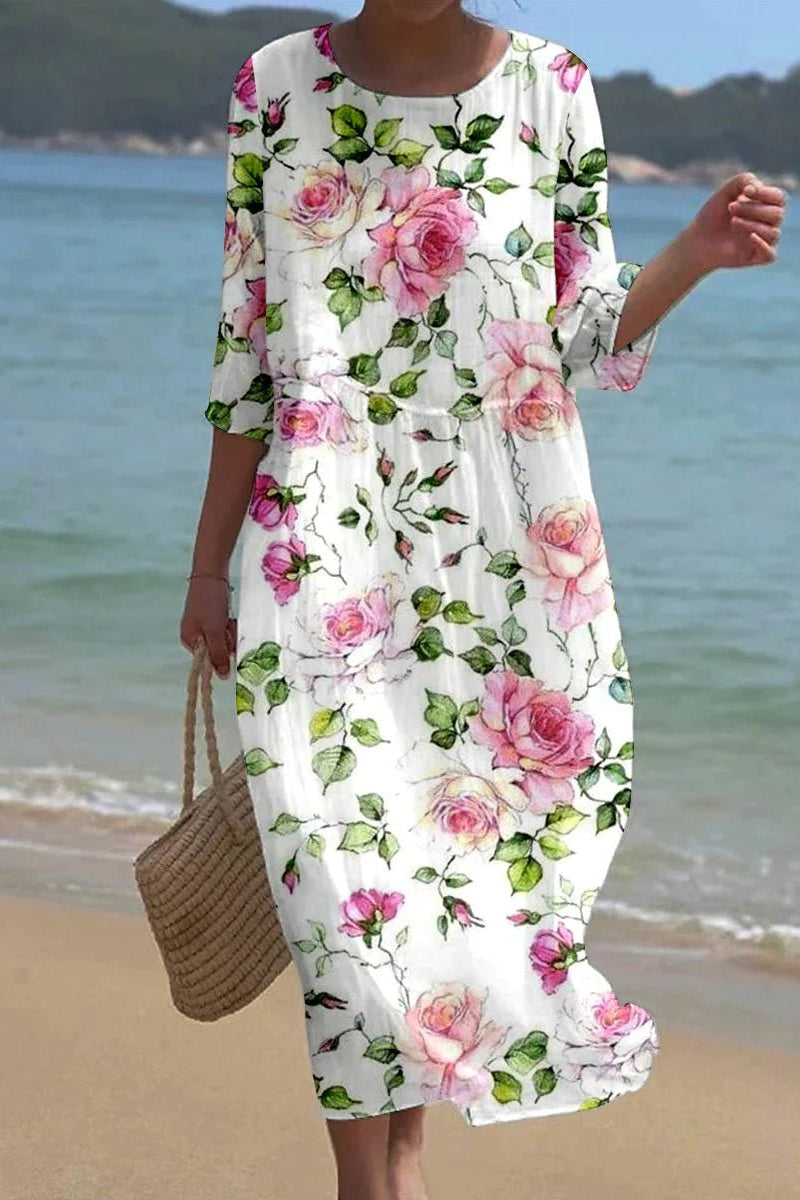 Estelle | Timeless Floral Midi Dress