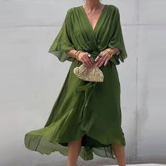 Rosamund | Elegant V-neck Dress