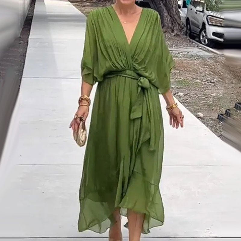 Rosamund | Elegant V-neck Dress