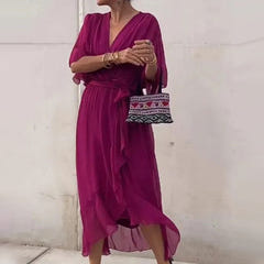 Rosamund | Elegant V-neck Dress