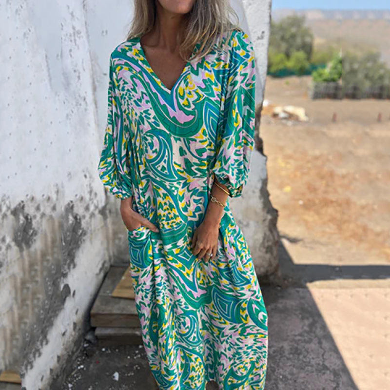 Samantha | Abstract Boho Maxi