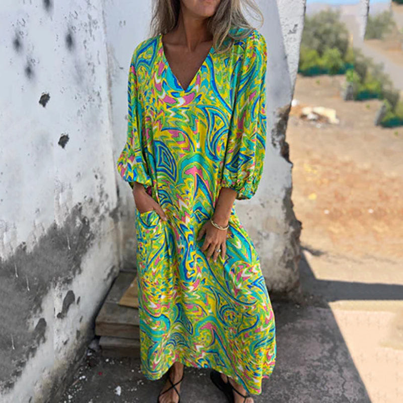 Samantha | Abstract Boho Maxi
