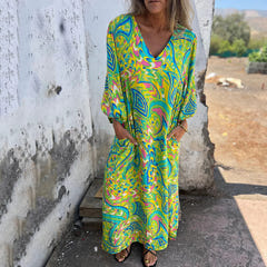 Samantha | Abstract Boho Maxi