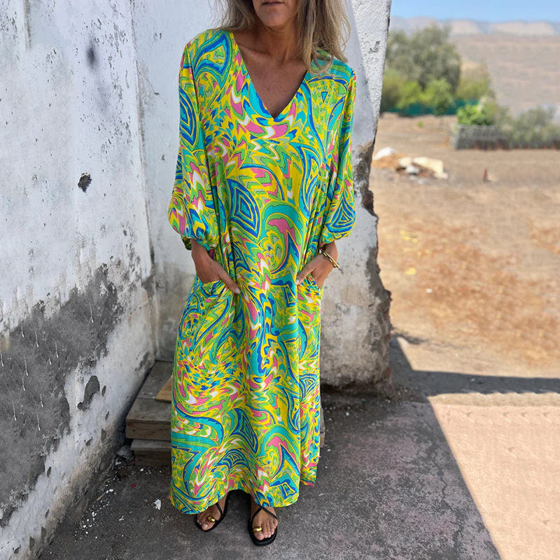 Samantha | Abstract Boho Maxi