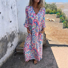 Samantha | Abstract Boho Maxi