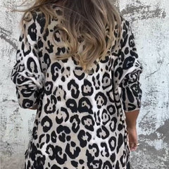 Megan | Sleek Leopard Print Stretch Top