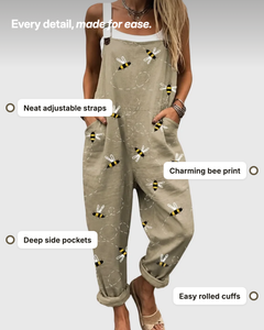 Sula | Easy Linen-Look Overalls details
