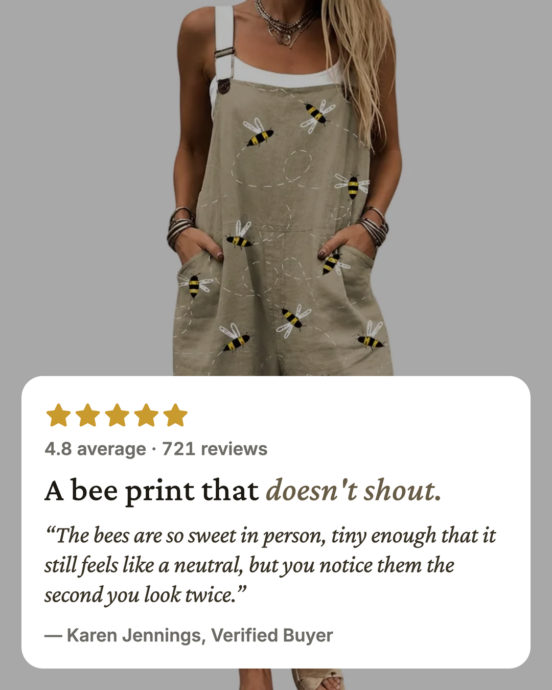 Sula | Easy Linen-Look Overalls five star customer review