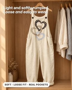 Tomos | Soft Heart Jumpsuit fabric close-up