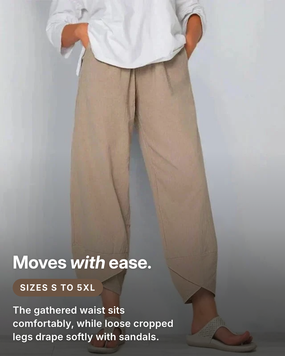 Vanda | Elegant Summer Trousers fit and sizes