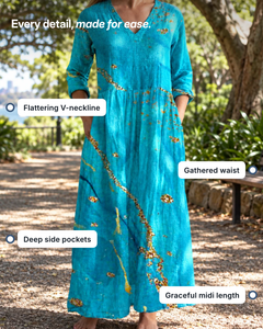 Vesna | Floral Summer Midi Dress details