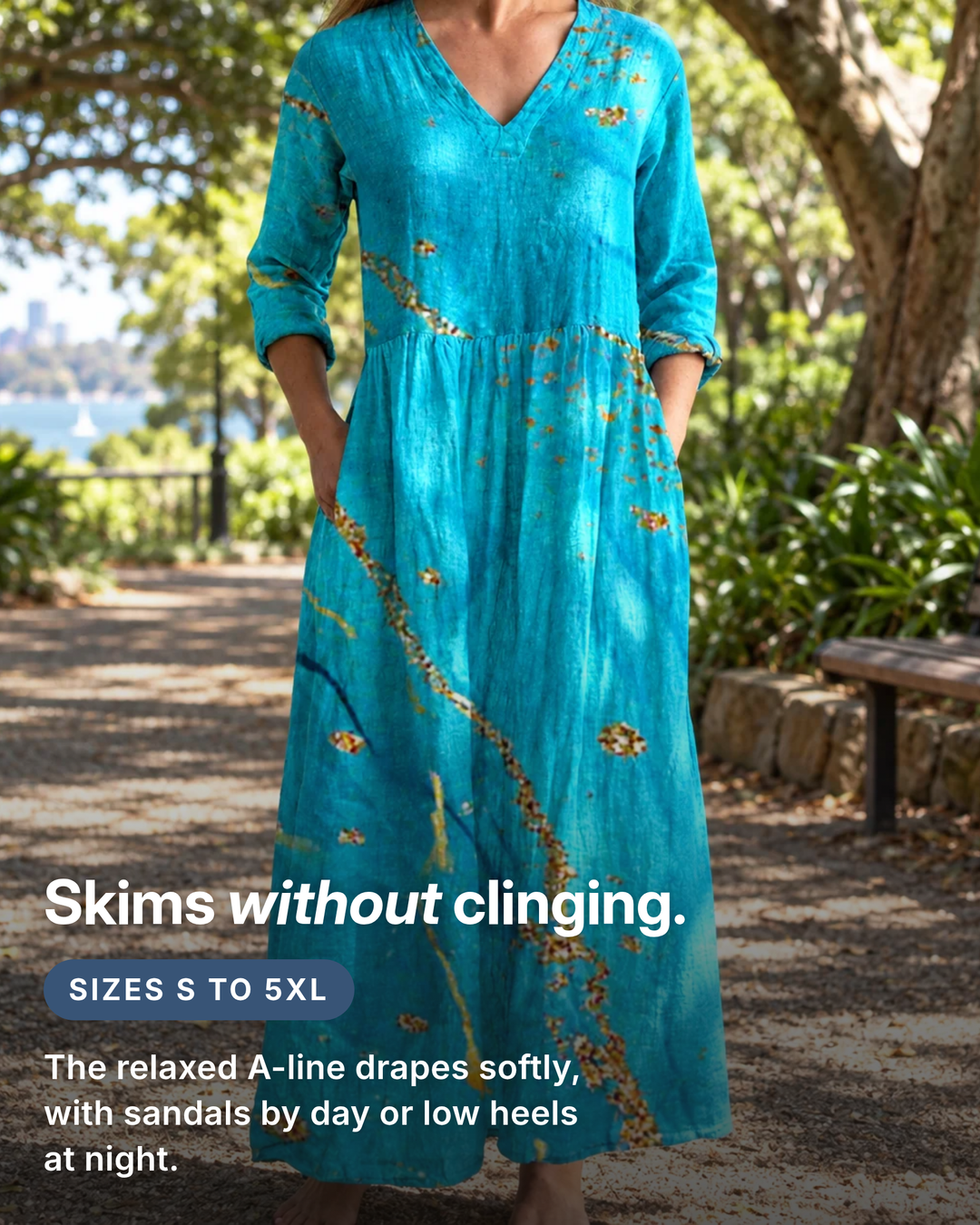 Vesna | Floral Summer Midi Dress fit and sizes