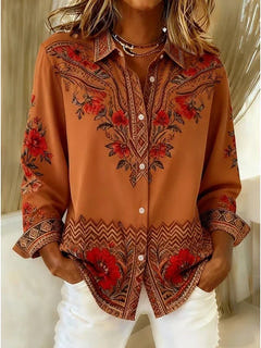 Angelina | Artistic Floral Blouse