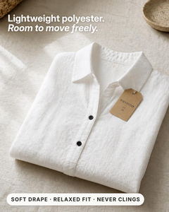 Wynonna | Linen-Look Maxi Shirt Dress fabric close-up