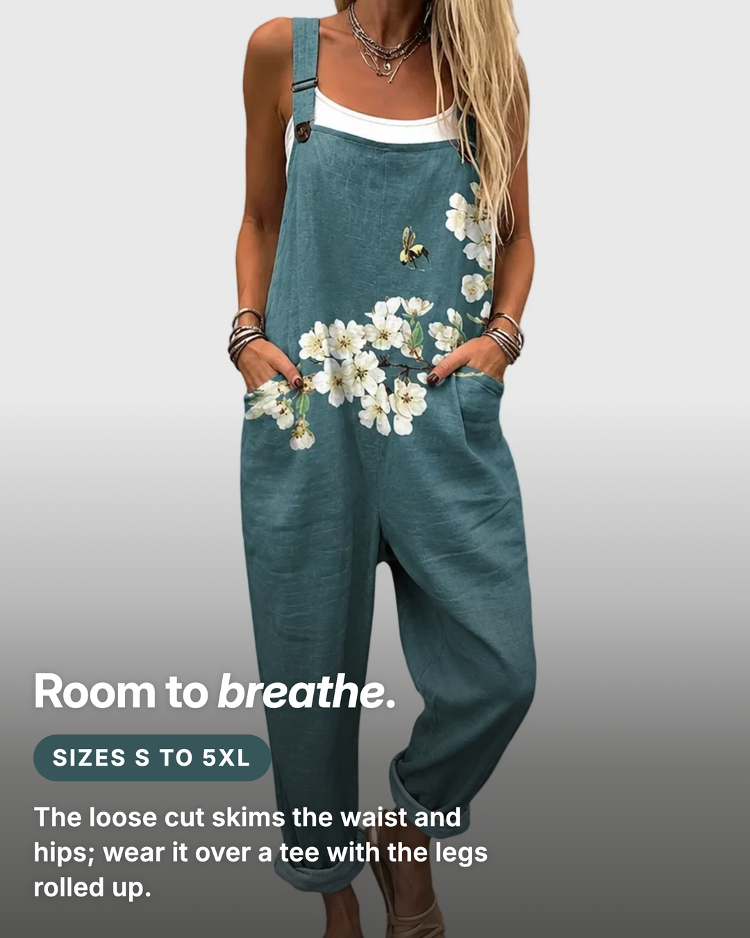 Xanthe | Floral Relax Overall fit and sizes