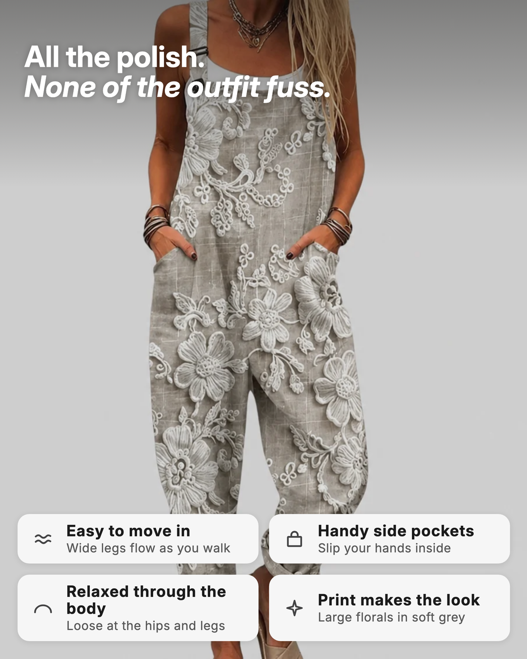 Zofia | Printed Wide-Leg Jumpsuit benefits