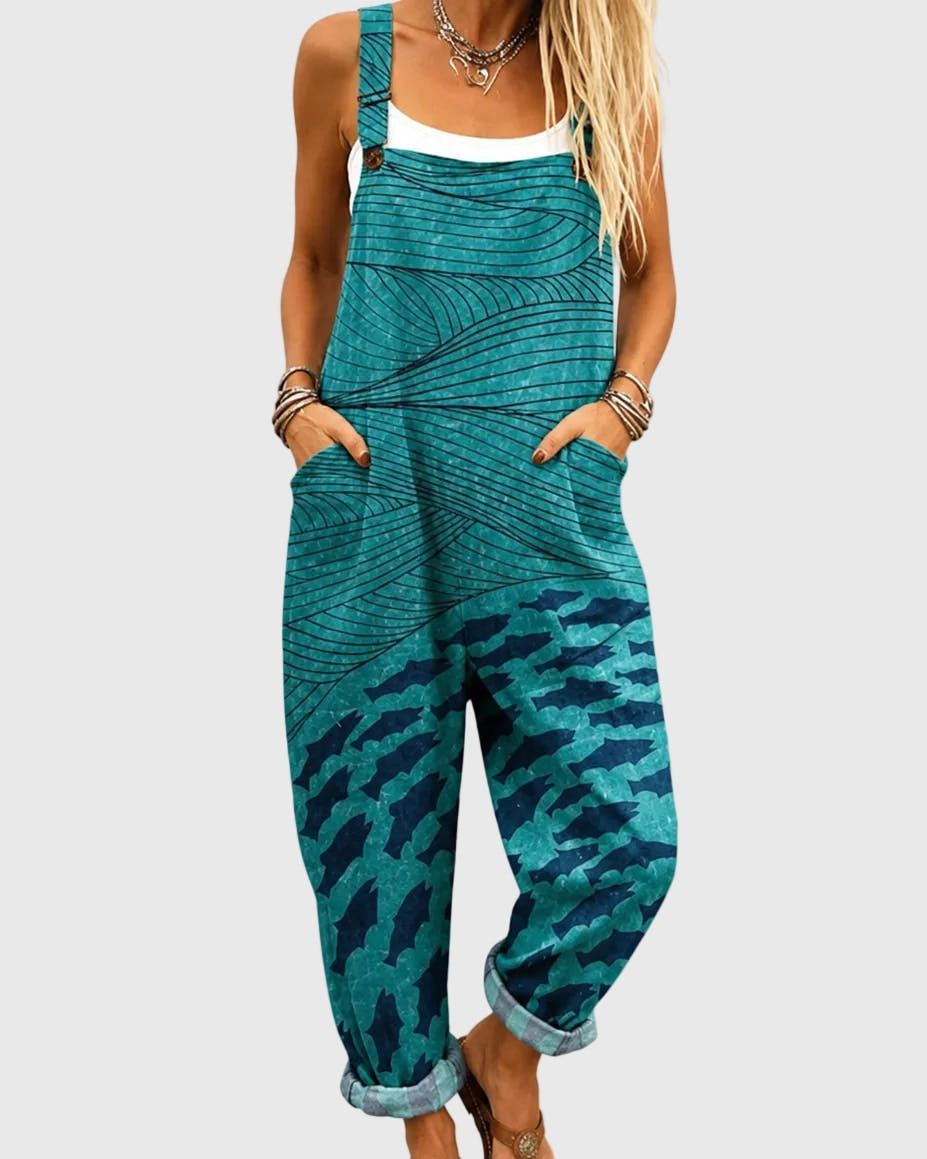 Zola | Wave-Print Jumpsuit