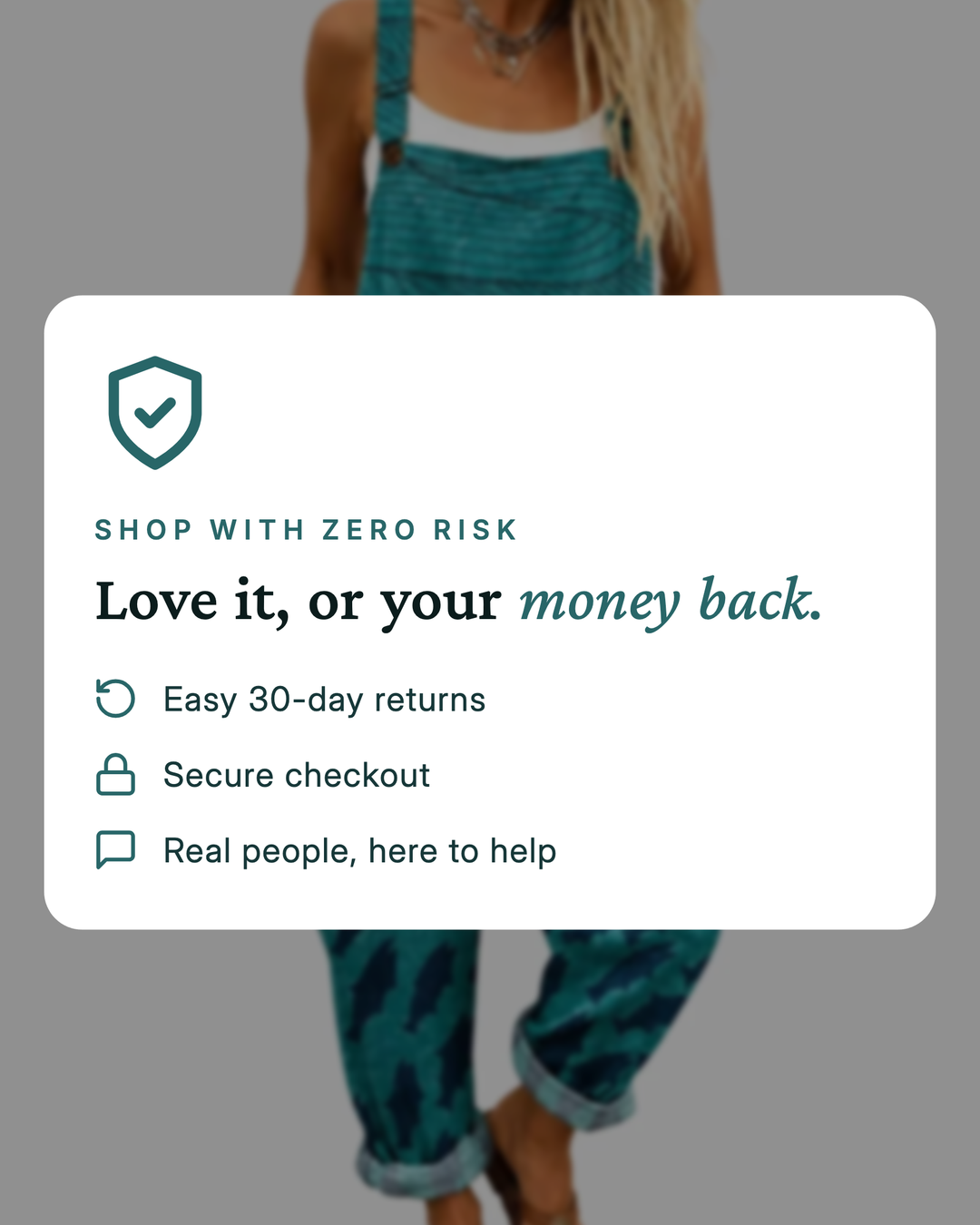 Zola | Wave-Print Jumpsuit money-back guarantee