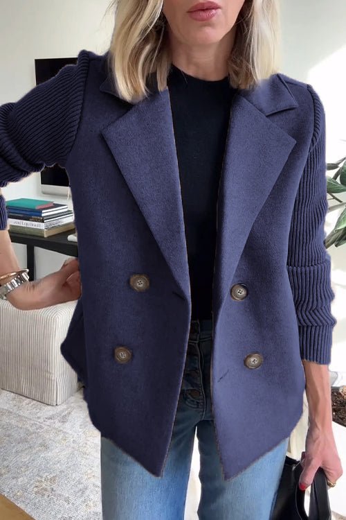 Iona | Tailored Knit-Sleeve Blazer