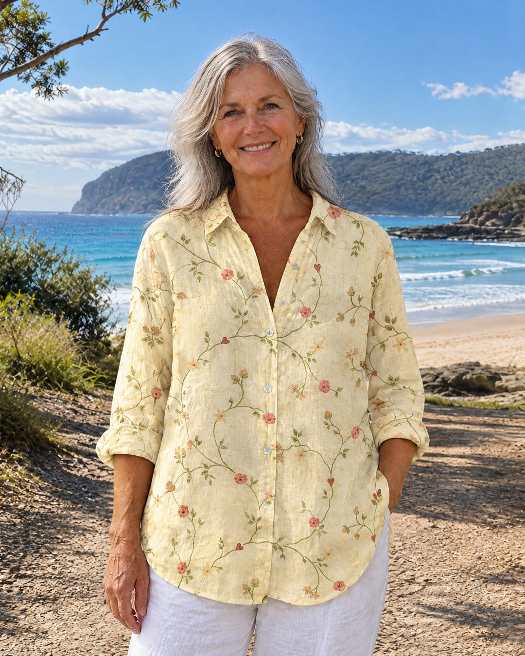 Bea in Buttercream Vine on Bruny Island
