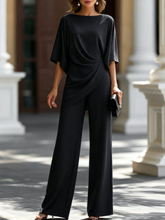 Emlyn | Draped Asymmetric Wide-Leg Set