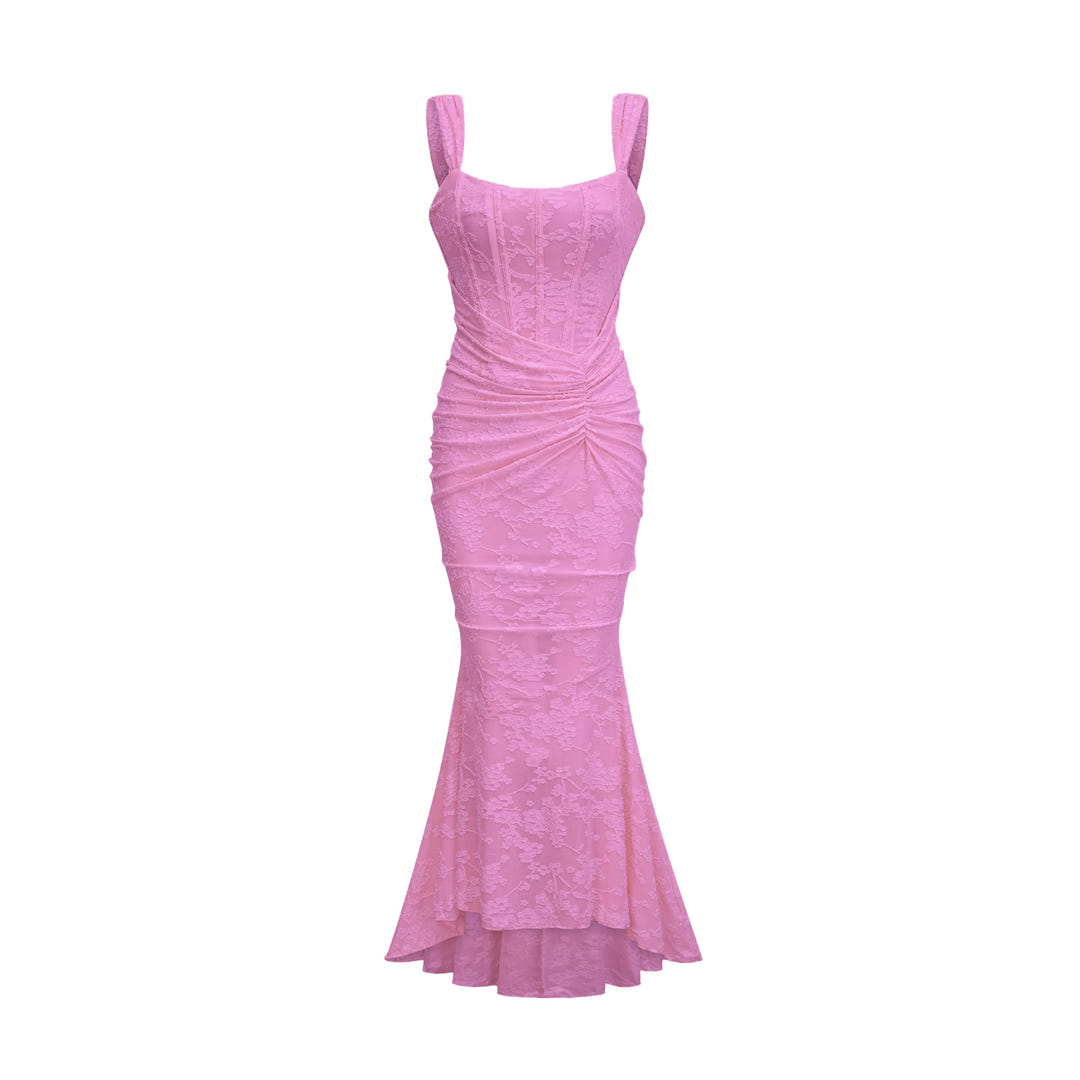 Liliwen | Elegant Floral Jacquard Dress