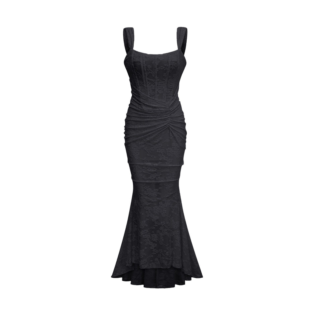 Liliwen | Elegant Floral Jacquard Dress