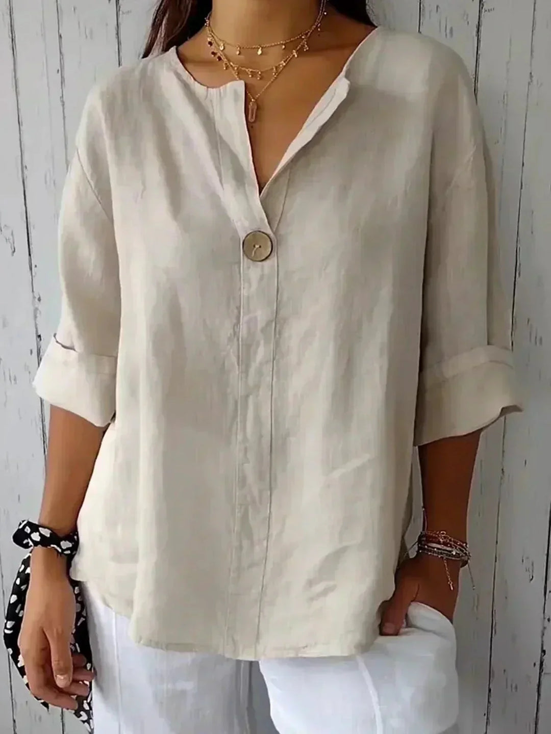 Madeleine | Relaxed V-Neck Top