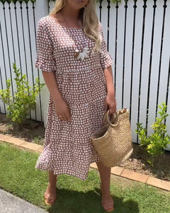 Daisy | Breathable Cotton-Linen Midi Dress