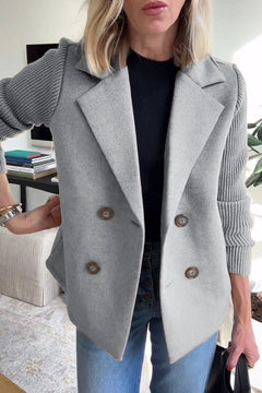 Iona | Tailored Knit-Sleeve Blazer