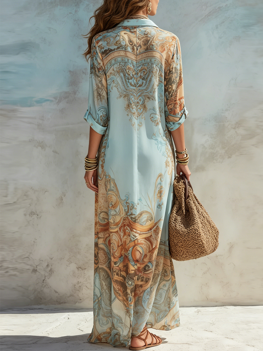 Jacinda | Button-Front Flowing Maxi Dress
