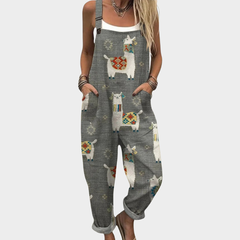 Ola | Printed Cotton-Blend Dungarees