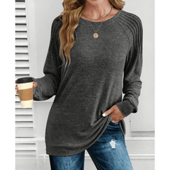 Margaret | Ribbed Shoulder Long-Sleeve