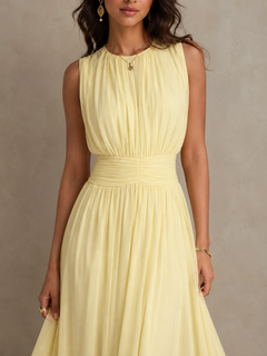 Kathleen | Ruched Waist Maxi Dress
