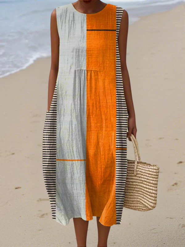 Uma | Colourblock Midi Dress