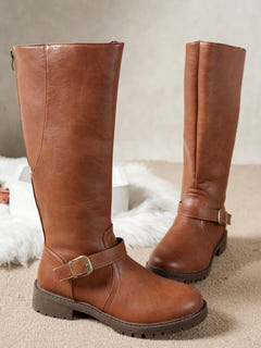 Fearchar | Tall Leather Buckle Boot