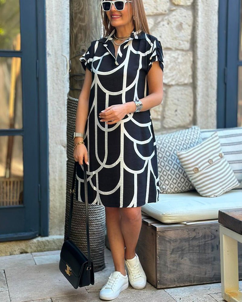 Lizzie | Midi Dress with Short Sleeves