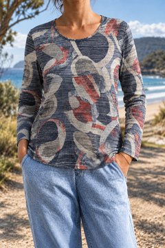 Clemence | Contrast Long-Sleeve Top