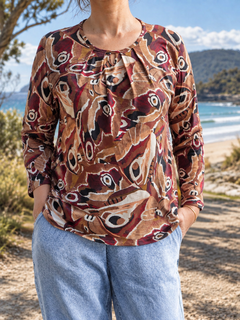 Emberly | Fluid Three-Quarter Sleeve Blouse