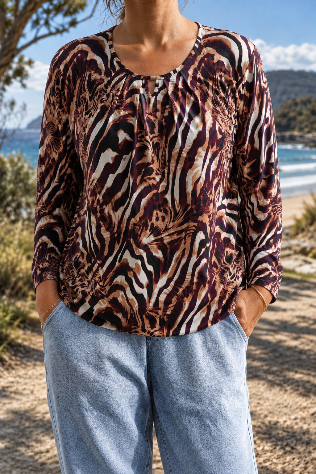 Thea | Long-Sleeve Viscose Blouse