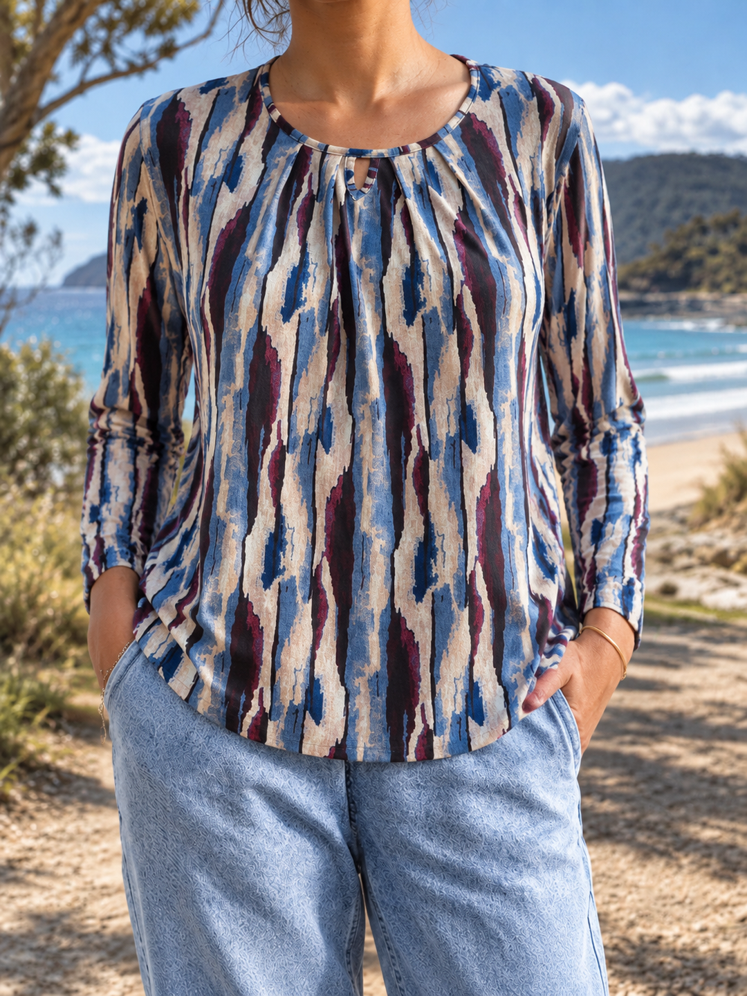 Honora | Three-Quarter Sleeve Blouse
