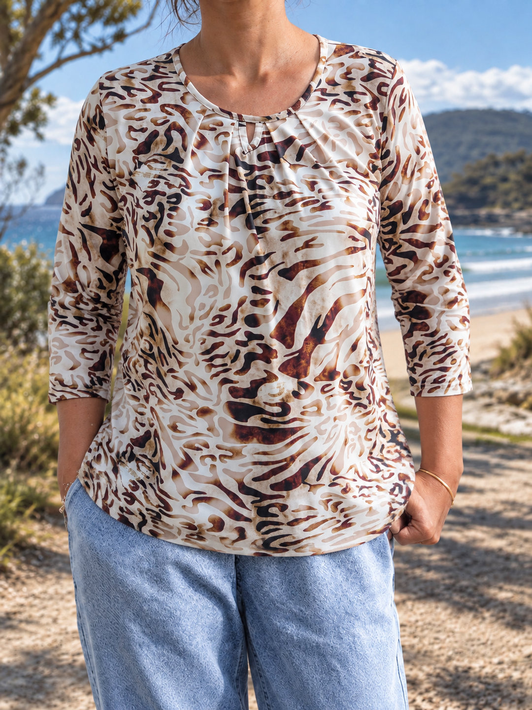 Briony | Three-Quarter Sleeve Blouse