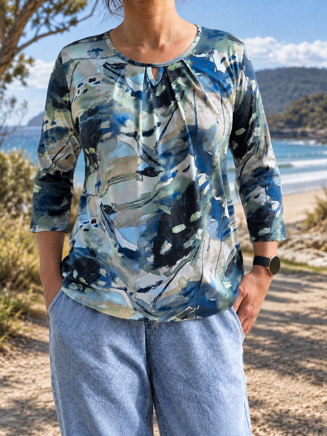 Aurora | Three-Quarter Sleeve Blouse