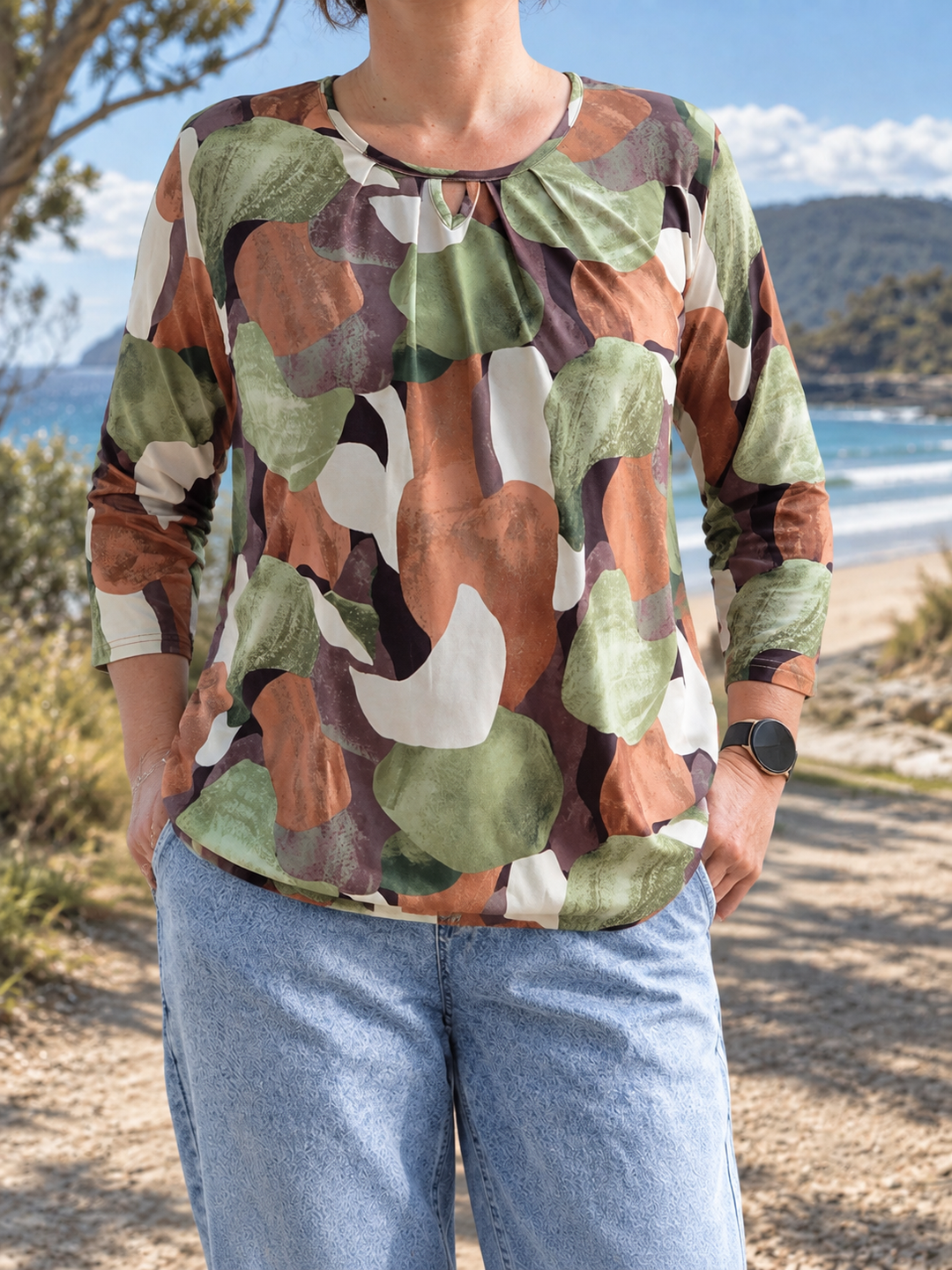 Delphine | Three-Quarter Sleeve Blouse