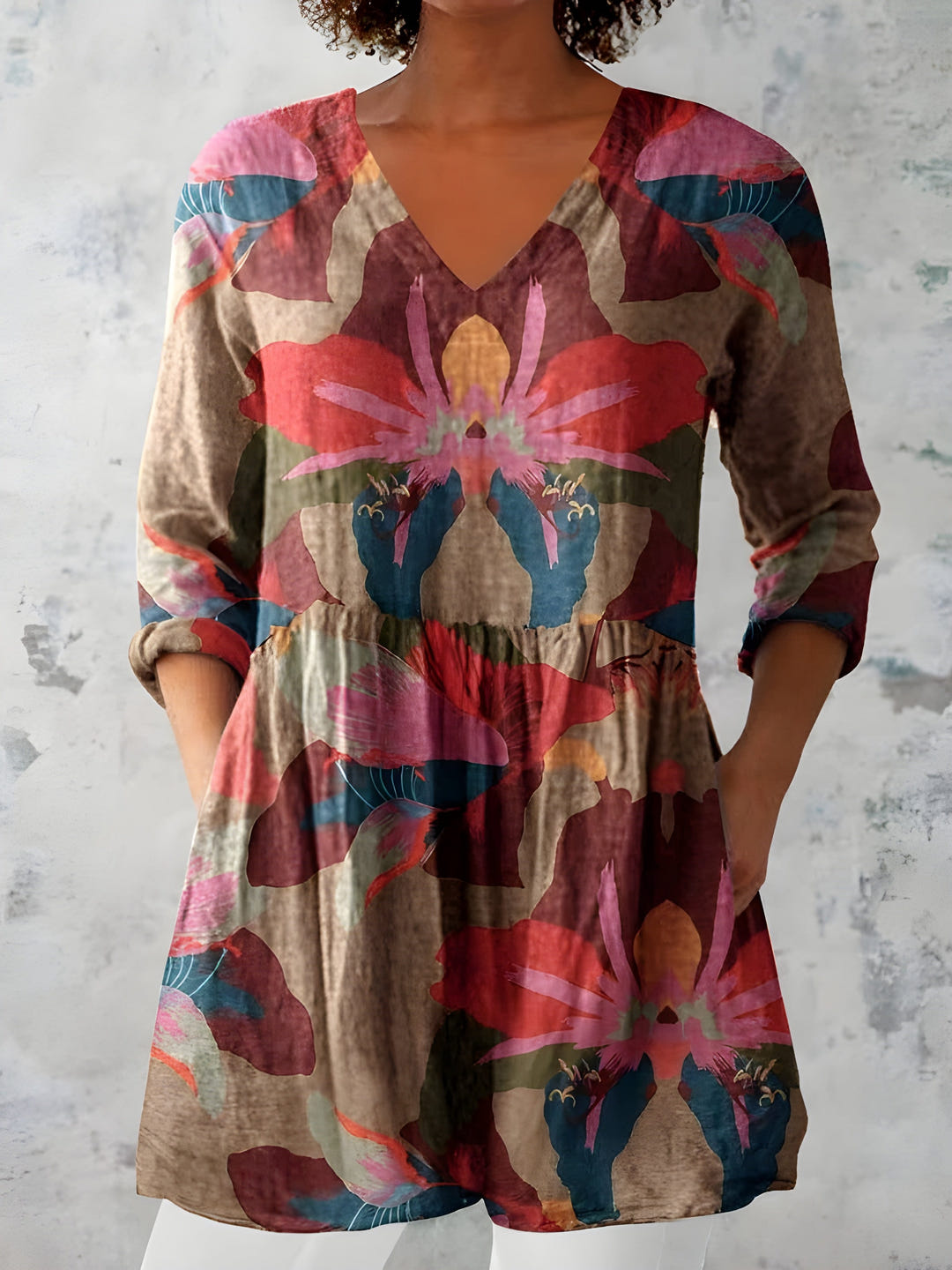 Priya | Long Blouse V-Neck
