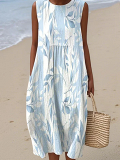 Carolyn | Leafy Print Midi Dress