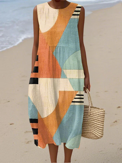 Casey | Geometric Midi Dress